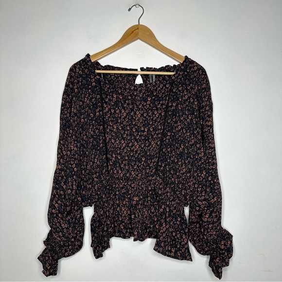 Anthropologie Nichola Peplum Blouse Size Medium - Picture 3 of 11